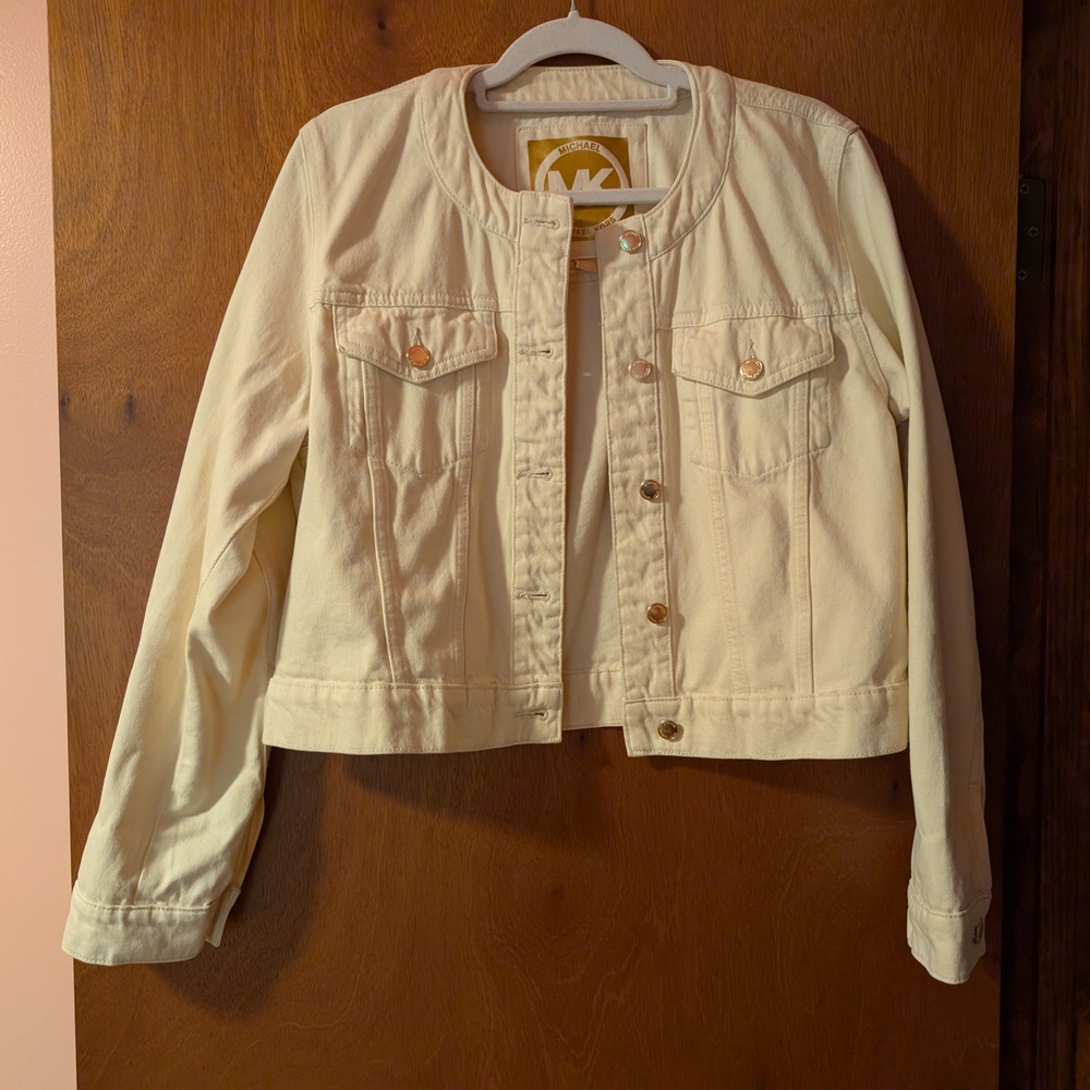 Michael Kors Cream Jean Jacket
